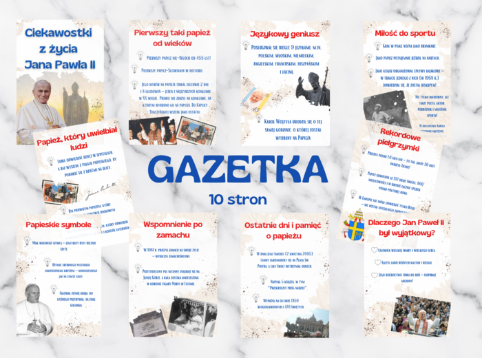 Ciekawostki z życia Jana Pawła II / Jan Paweł II GAZETKA