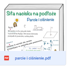 Siła nacisku na podłoże. Parcie i ciśnienie