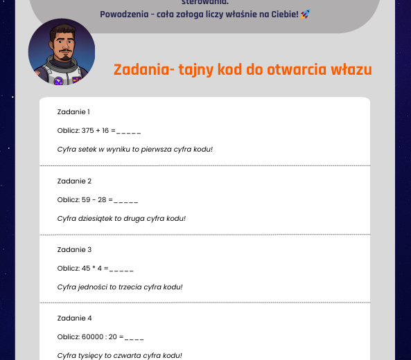 System dziesiętny, jednostki długości, masy, monetarne, kalendarz i czas | Klasy 4-6 | 5 dni zadań | Tydzień 4 misjiThinkRocket