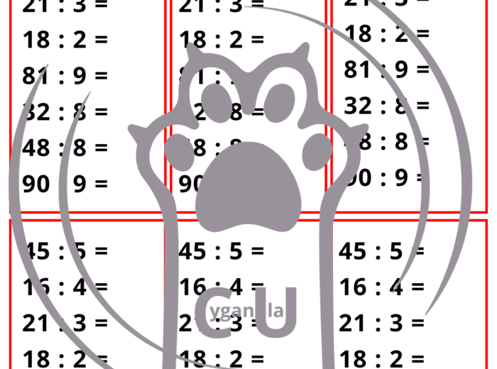 Dzielenie - zestaw do sprawdzania i utrwalania - karty pracy / wklejki