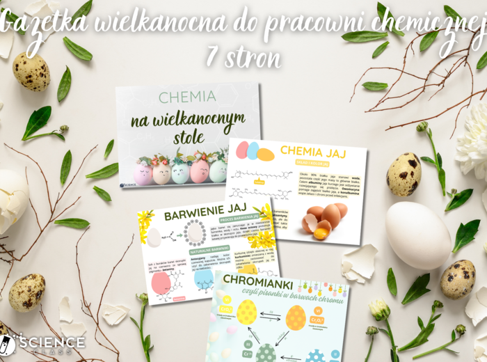 Gazetka wielkanocna do pracowni chemicznej