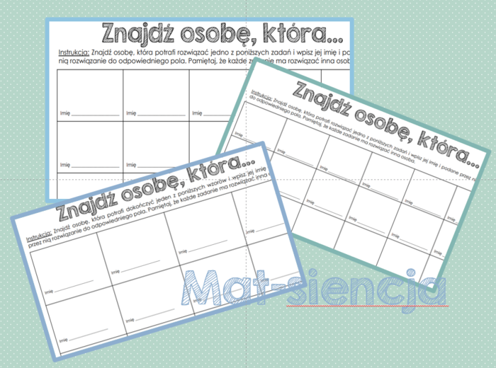 Znajdź osobę która...