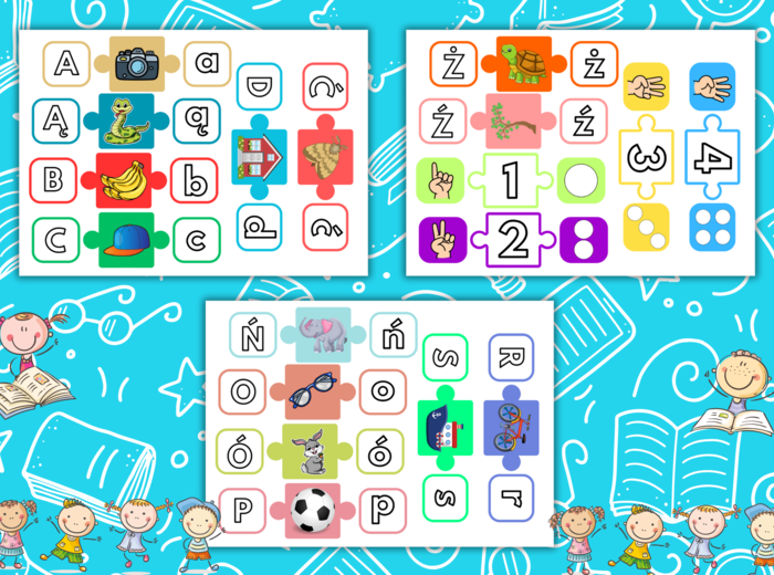 Puzzle- alfabet i liczby