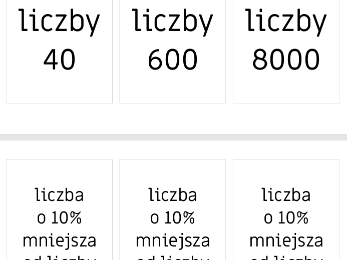 54 fiszki powtórzeniowe do E8 - procenty