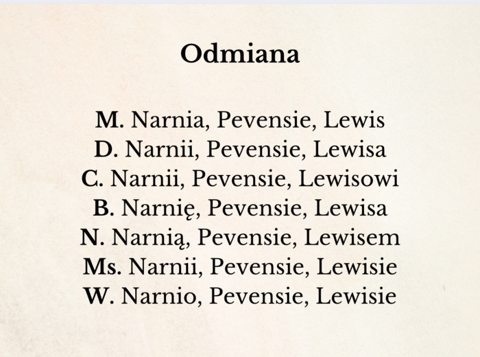 ,,Opowieści z Narnii: Lew, czarownica i stara szafa" – powtórzenie przed E8