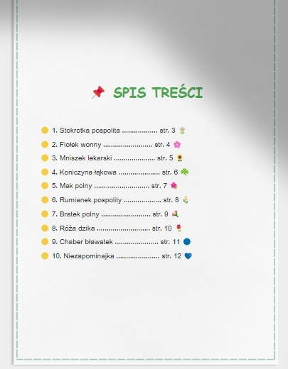 Zielnik / Album. Zasuszone rośliny. Ciekawostki.