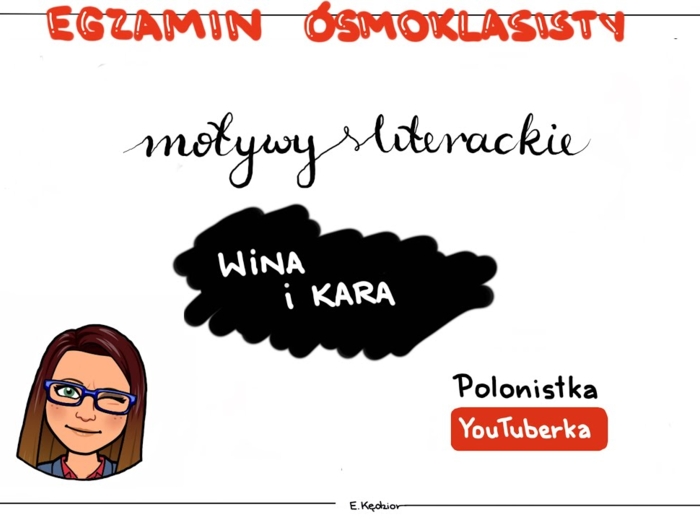Motywy literackie na egzamin ósmoklasisty: wina i kara - film youtube