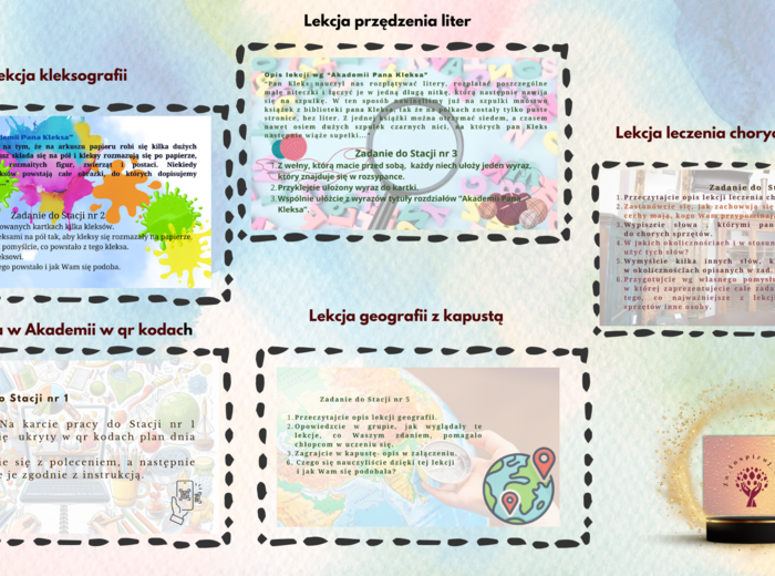 Stacje zadaniowe- "Akademia Pana Kleksa"