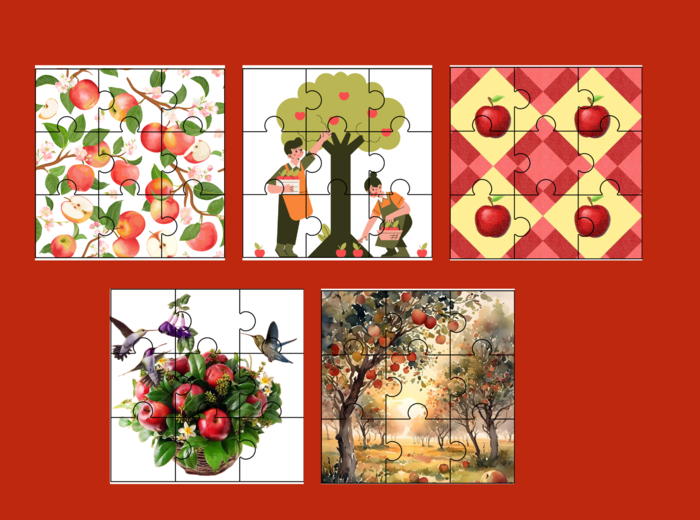 DZIEŃ JABŁKA – puzzle - 15 szt.