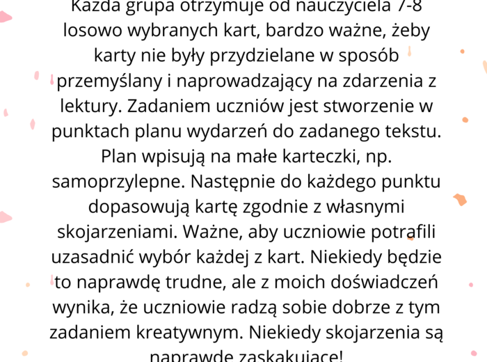 Karty kreatywne na lekcjach polskiego, Pomysłownik, pdf, 12 stron