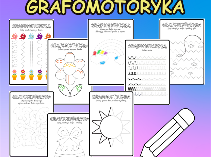 GRAFOMOTORYKA - KARTY PRACY