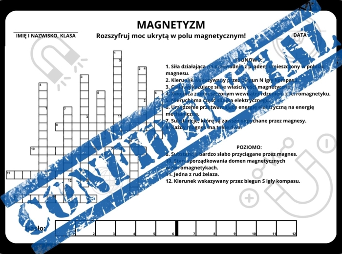 Magnetyzm - krzyżówka