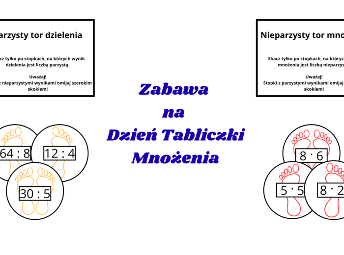 Parzysty i nieparzysty tor stópek– matematyczne stopki w ruchu!
