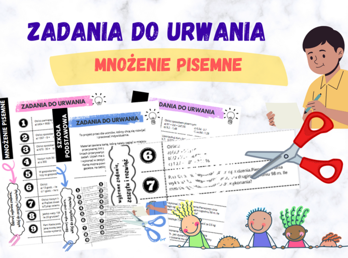 Zadania do urwania – mnożenie pisemne
