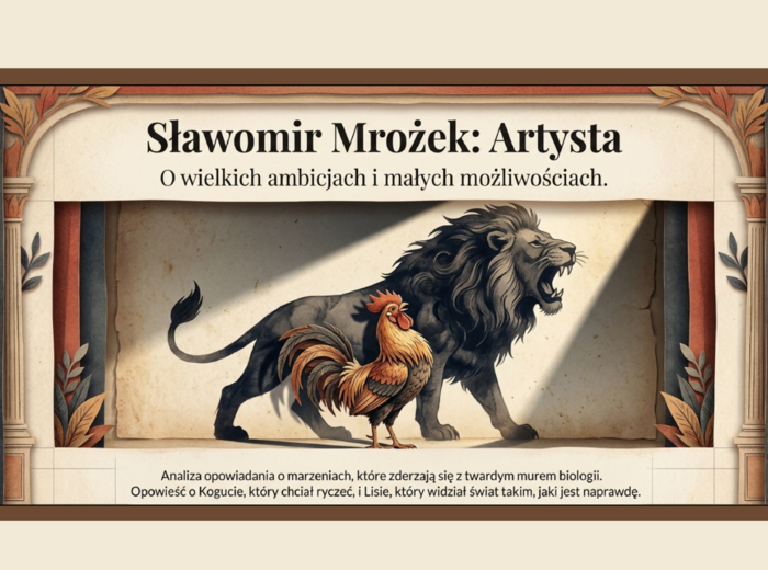 🐓ARTYSTA – Sławomir Mrożek -  Prezentacja multimedialna – 13 slajdów
