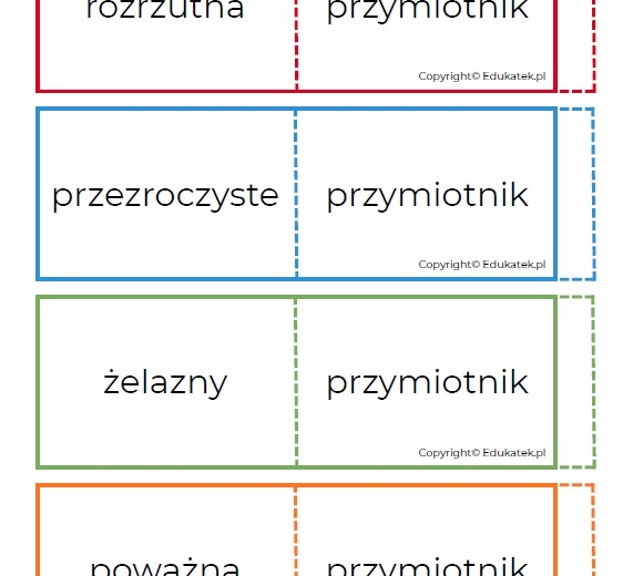 Fiszki - części mowy