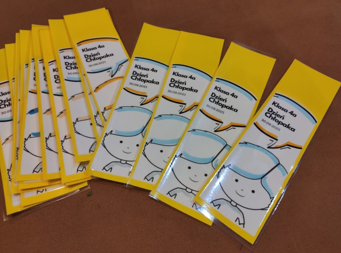 Zakładka na Dzień Chłopaka Klasa 3