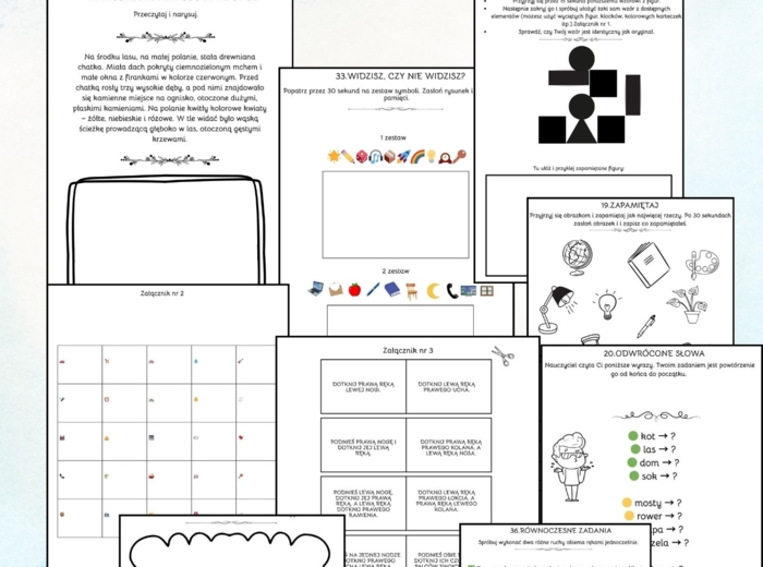 LATERALIZACJA, PERCEPCJA WZROKOWA I SŁUCHOWA DLA KLAS 4-8