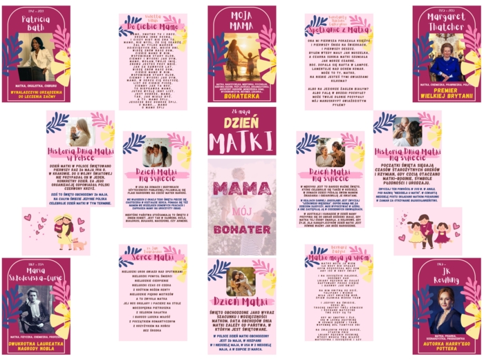 Mama moja BOHATERKA - Dzień Matki 26 maja, gazetka szkolna