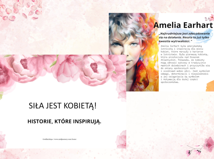 Siła jest kobietą!- Historie, które inspirują. Piękne grafiki na gazetkę oraz prezentacja.
