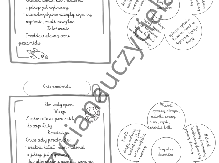 Formy pisemne - opowiadanie i opis przedmiotu