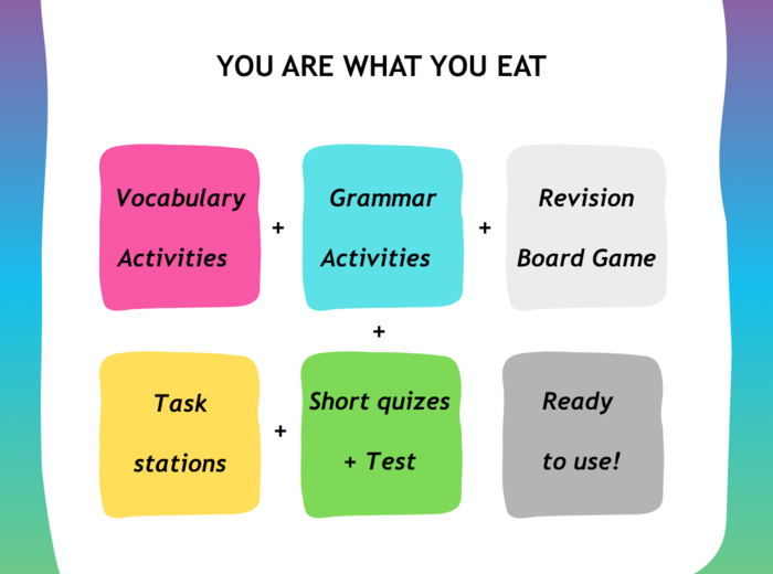 Together 5 Unit 2 zestaw: materiały dodatkowe z gramatyki i słownictwa + gra planszowa + stacje zadaniowe + test i kartkówki do działu