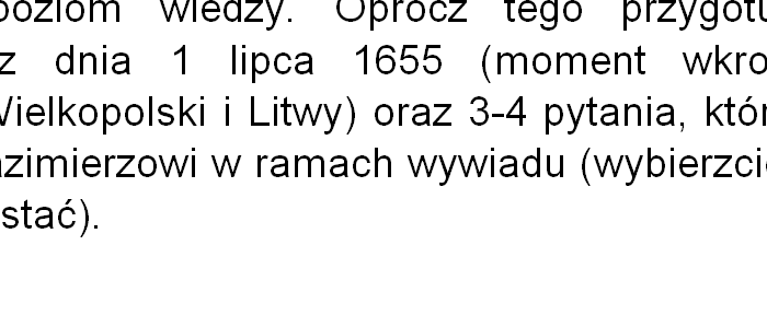 Potop - praca w grupach