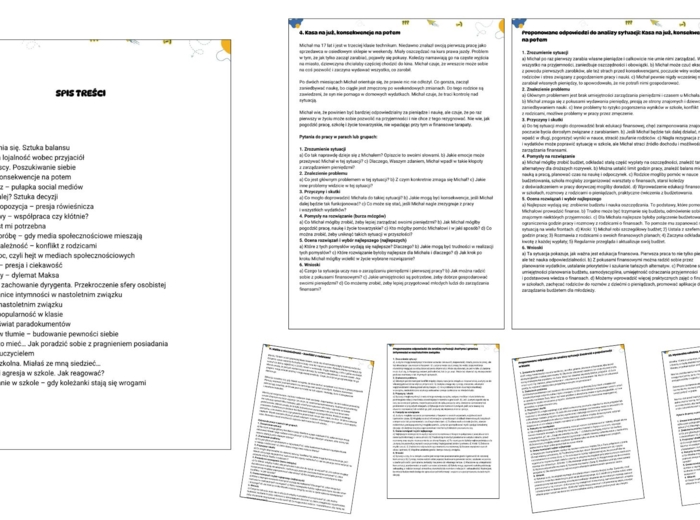 Analiza sytuacji – case study. 25 scenariuszy z pytaniami i odpowiedziami dla młodzieży 15–18 lat