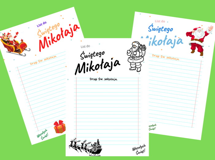 List do św. Mikołaja - Boże Narodzenie - ćwiczenia redakcyjne