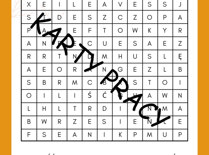 Jesienne karty pracy