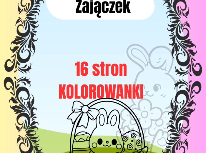 Zajączek Wielkanocny 16 kolorowanek