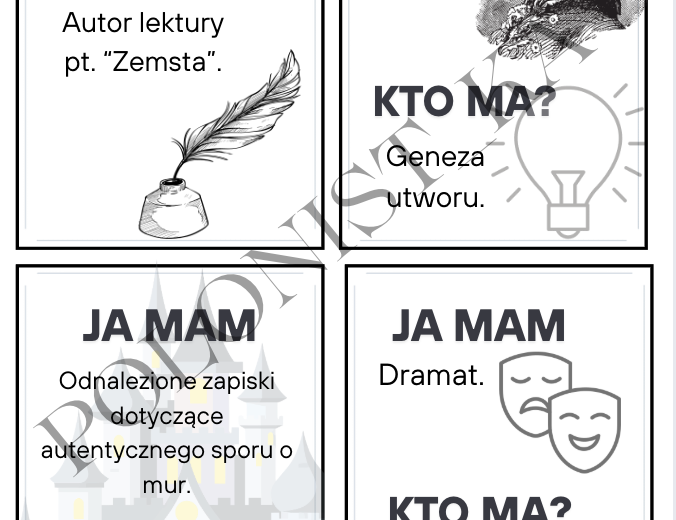 Ja mam... Kto ma... "Zemsta" Aleksander  Fredro