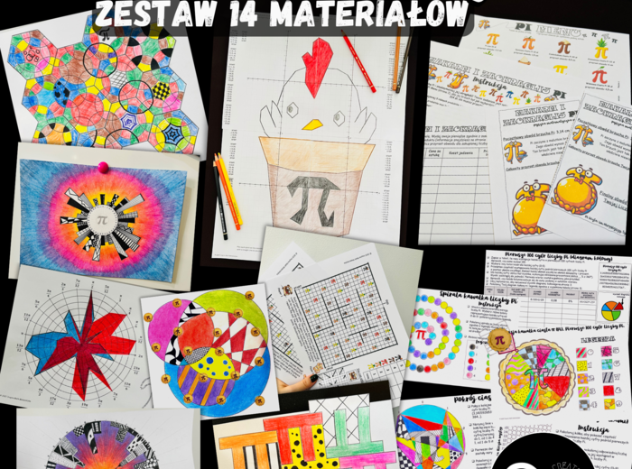 Zestaw 14 materiałów matematycznych na Dzień Liczby Pi dla wszystkich grup wiekowych. Liczba Pi, Dzień Matematyki, 14 Marca.