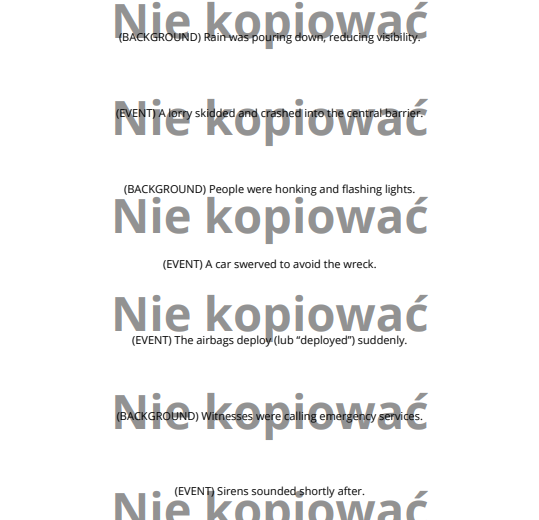 Scenariusz lekcji z ćwiczeniami do druku Past Simple v. Continuous B1