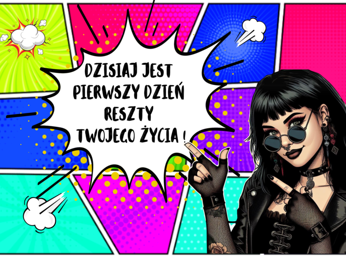 Gazetka motywacyjna na Nowy Rok.