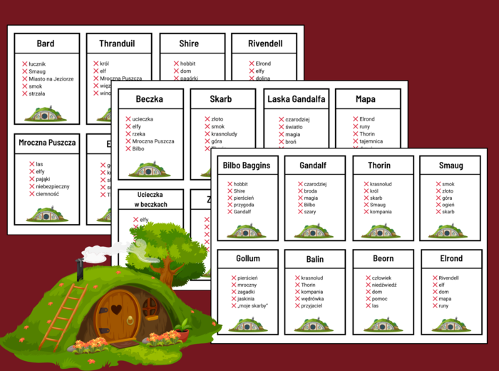 🧙‍♂️ TABOO – Hobbit, czyli tam i z powrotem - gra - 48 haseł