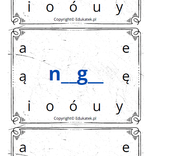 Na tropie samogłosek – utrwalanie czytania