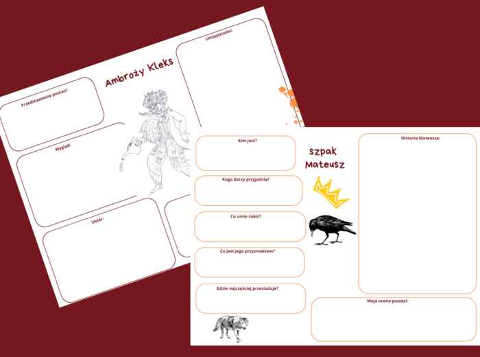"AKADEMIA PANA KLEKSA" - 2 karty pracy