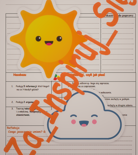 Karty pracy: ogłoszenie, zaproszenie-egzamin