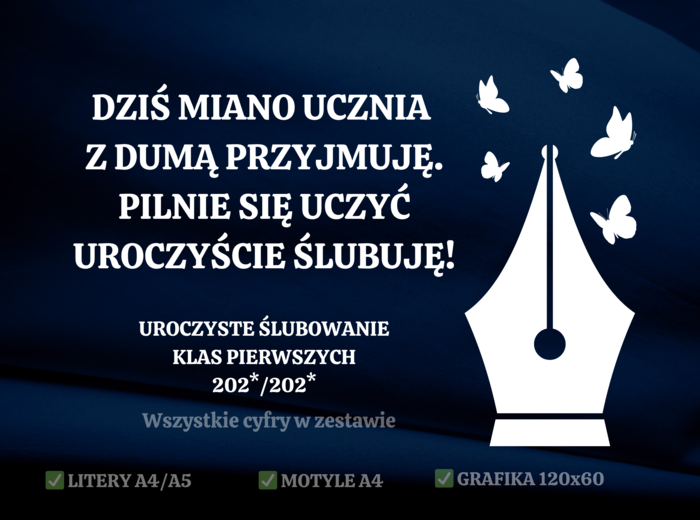 ŚLUBOWANIE KLAS PIERWSZYCH - DEKORACJA XXL