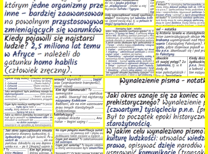 Pierwsi ludzie i najstarsze cywilizacje – komplet notatek i kart pracy
