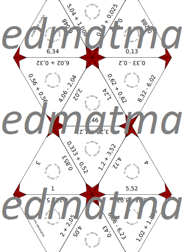 Trimino - dodawanie i odejmowanie ułamków dziesiętnych