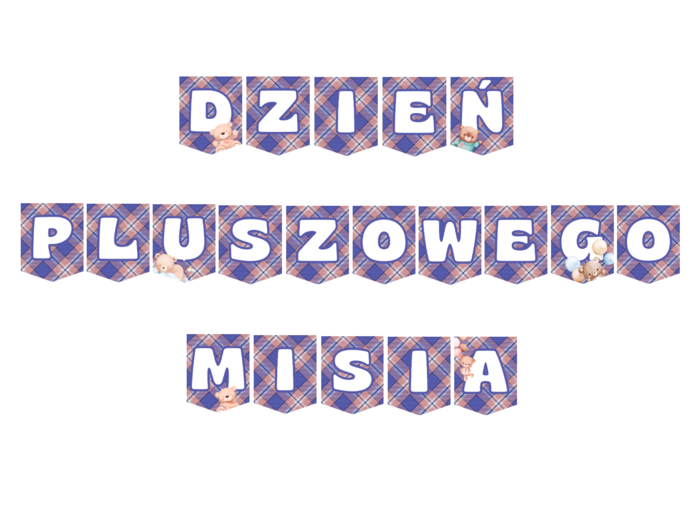 Girlanda, baner "DZIEŃ PLUSZOWEGO MISIA"