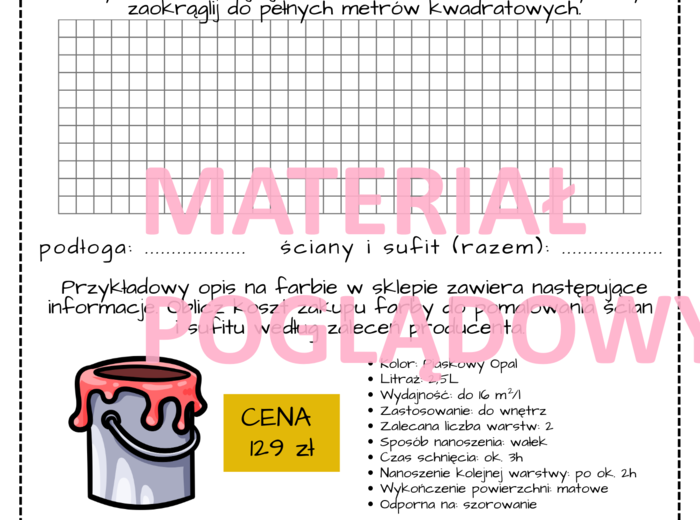 Projekt edukacyjny – klasa 6, 7, 8. Innowacja pedagogiczna. Obliczenia praktyczne. Budowa i remont. Geometria
