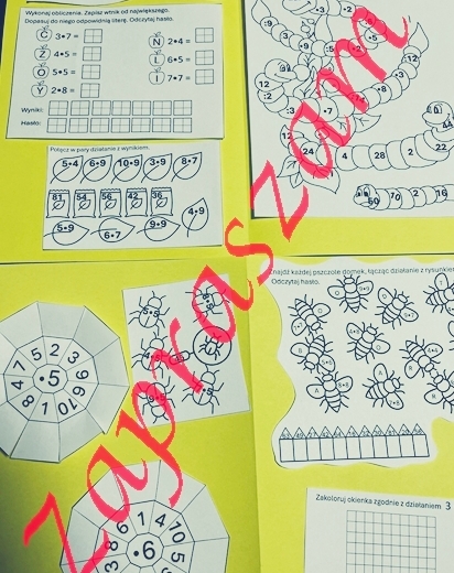 Tabliczka mnożenia, dzielenia - wklejki, karty pracy