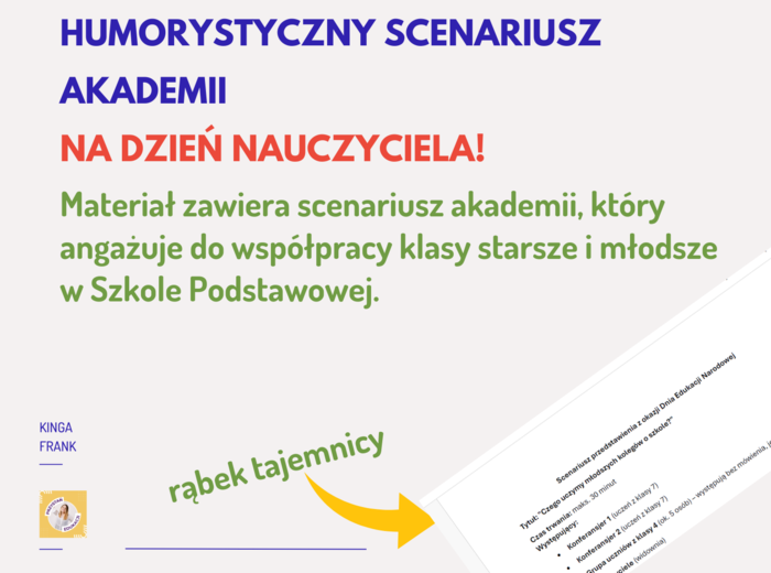 Humorystyczny scenariusz akademii na Dzień Nauczyciela! DEN w Twojej szkole!