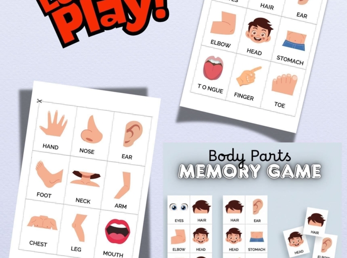 🇬🇧🧑‍🏫Body Parts Memory Game☺️ Poznaj części ciała w języku angielskim 🇬🇧 🩷