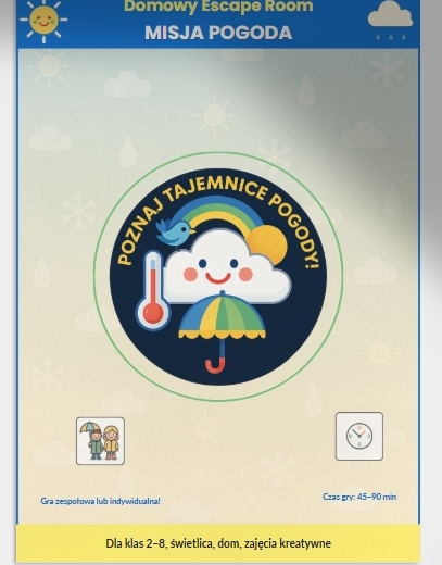 Domowy Escape Room: Misja Pogoda