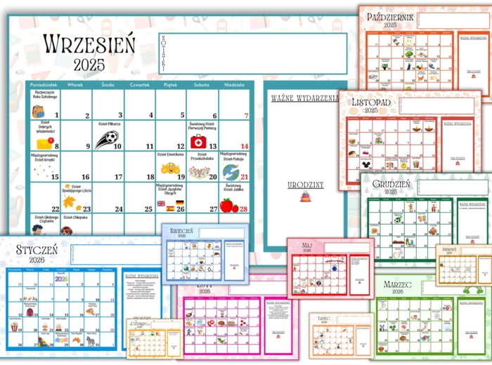 Kalendarz Szkolny 2025/2026 z świętami i dniami nietypowymi