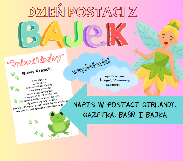 DZIEŃ POSTACI Z BAJEK - girlanda i gazetka